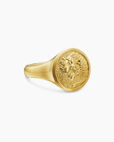 Petrvs® Lion Pinky Ring in 18K Yellow Gold, 15mm